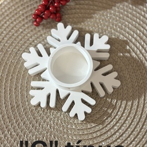 Gipsz - Cement Hópihe alakú mécsestartó - többféle - karácsony - karácsonyi lakásdekoráció - ünnepi asztaldekoráció - Meska.hu