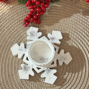 Gipsz - Cement Hópihe alakú mécsestartó - többféle - karácsony - karácsonyi lakásdekoráció - ünnepi asztaldekoráció - Meska.hu