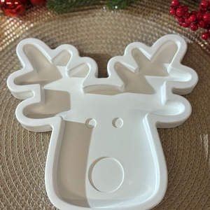 Gipsz - Cement Rénszarvas formájú tálca - Meska.hu