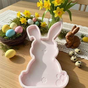 Nyúl alakú tálka, Ünnepi díszek, dekorációk, Húsvéti díszek és dekorációk, Húsvéti asztaldíszek, Gipszöntés, MESKA