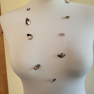 Ezüst esőcseppek - ékszer - nyaklánc - statement nyaklánc - Meska.hu