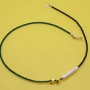 Spinell es gyöngy nyaklánc  - ékszer - nyaklánc - gyöngyös nyaklánc - Meska.hu