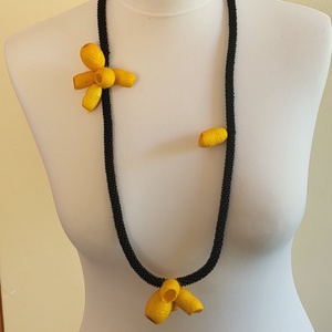 Selyemút, Ékszer, Nyaklánc, Statement nyaklánc, Horgolás, Ékszerkészítés, MESKA