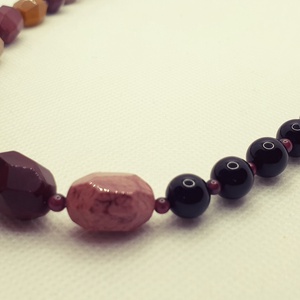 Ónix es achát nyaklánc  - ékszer - nyaklánc - statement nyaklánc - Meska.hu