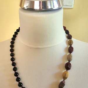 Ónix es achát nyaklánc  - Meska.hu