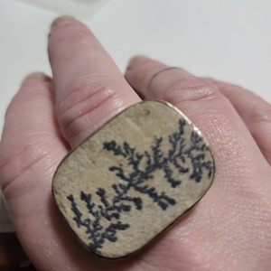 Dendrit achát gyűrű - Meska.hu