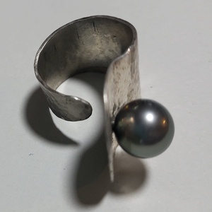 Tahiti gyöngy és ezüst gyűrű - Meska.hu