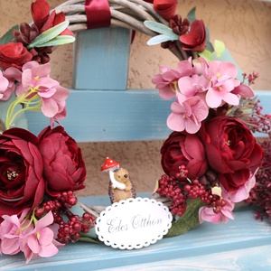 Hortenzia ajtódísz - otthon & életmód - dekoráció - ajtó- és ablak dekoráció - ajtódísz & kopogtató - Meska.hu