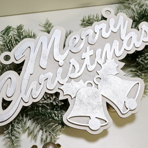 Merry Christmas felirat - karácsony - adventi díszek - adventi ajtódísz - Meska.hu