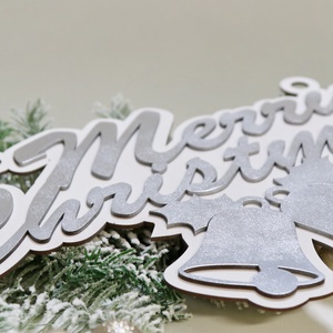Merry Christmas felirat - karácsony - adventi díszek - adventi ajtódísz - Meska.hu