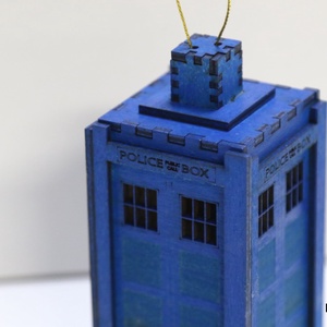 Tardis karácsonyfadísz - otthon & életmód - dekoráció - fali és függő dekoráció - függődísz - Meska.hu