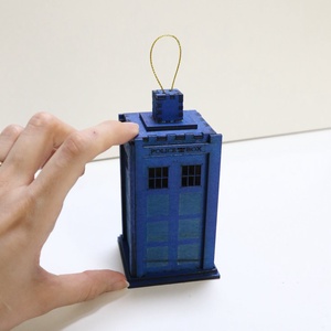 Tardis karácsonyfadísz - otthon & életmód - dekoráció - fali és függő dekoráció - függődísz - Meska.hu