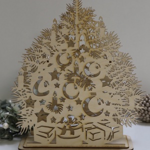 Világító LED-es fenyőfa - ablak/asztaldísz - karácsony - adventi díszek - adventi ablakdekoráció - Meska.hu