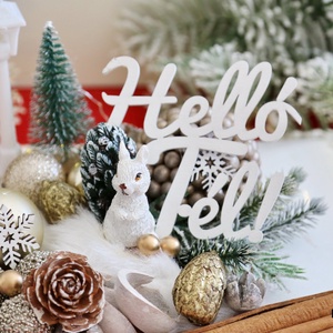 Karácsonyi kompozíció - Helló Tél tálka - karácsony - adventi díszek - adventi asztaldísz - Meska.hu
