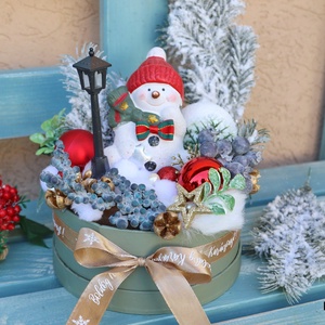Hóemberes karácsonyi box - karácsony - adventi díszek - adventi asztaldísz - Meska.hu