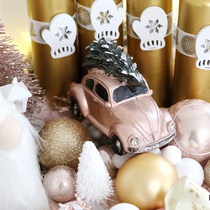 Fehér manós kerek adventi fa tál - karácsony - adventi díszek - adventi asztaldísz - Meska.hu