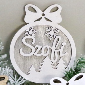 2 db-os névre szóló karácsonyfadísz szett - Meska.hu