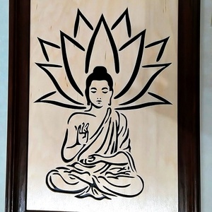Buddhát ábrázoló, egyedi, kézműves, falikép - Meska.hu