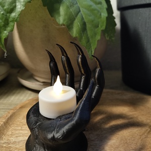 Halloweeni Boszorkánykéz 3D Nyomtatott LED Mécsestartó - otthon & életmód - dekoráció - halloween - halloweeni lámpás - Meska.hu