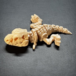 Flexi T-Rex dinoszaurusz figura - Mozgatható gerincű 3D nyomtatott T-Rex csontváz, fidget játék és asztali dísz, 12 cm - otthon & életmód - dekoráció - dekoratív figurák és szobrok - Meska.hu