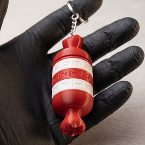 Cryptex cukorka széf kulcstartó � számkódos mini rejtekhely, saját 3 jegyű kóddal, 3D nyomtatott ajándék, 10 cm - otthon & életmód - papír, írószer - ajándékozás kellékei - pénzátadó doboz - Meska.hu