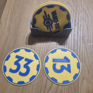 Fallout Rajongói Poháralátét Szett Tartóval, Otthon & Életmód, Konyhafelszerelés, tálalás, Tálalás, Tányér- és poháralátét, Mindenmás, MESKA