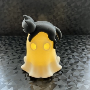 Halloween Kísértet és Fekete Macska - otthon & életmód - gyertya, illat, aroma - mécses és mécsestartó - Meska.hu