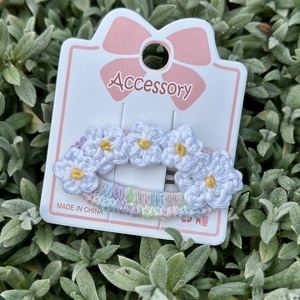 Horgolt virágos hajcsat - Meska.hu