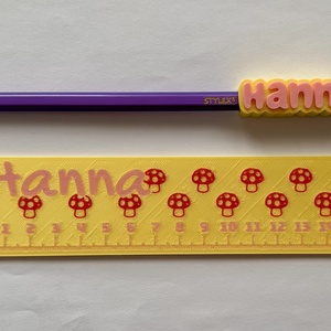 Egyedi vonalzó, ceruzajelölő és ceruza szett - Meska.hu