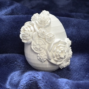 3D virágos húsvéti dísztojás - ünnepi díszek, dekorációk - húsvéti díszek és dekorációk - húsvéti ajándékátadó - Meska.hu