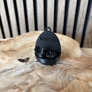 Húsvéti tojás tyúk mintával - ünnepi díszek, dekorációk - húsvéti díszek és dekorációk - húsvéti ablakdíszek - Meska.hu