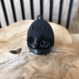 Húsvéti tojás tyúk mintával - ünnepi díszek, dekorációk - húsvéti díszek és dekorációk - húsvéti ablakdíszek - Meska.hu