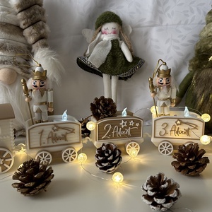 Karácsonyi / adventi kis vonat - 3D nyomtatott karácsonyi különlegesség - karácsony - mikulás - mikulás ajándékok - Meska.hu