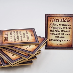 Hűtőmágnes - Házi áldás 6x7cm - otthon & életmód - konyhafelszerelés, tálalás - konyhai dekoráció - hűtőmágnes - Meska.hu