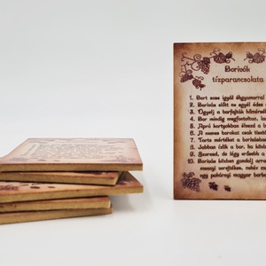Hűtőmágnes - Borivók tízparancsolata 6x7cm - otthon & életmód - konyhafelszerelés, tálalás - konyhai dekoráció - hűtőmágnes - Meska.hu