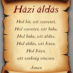 Hűtőmágnes - Házi áldás, lézervágott - Meska.hu