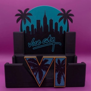 3D Nyomtatott GTA VI (Vice City) Kontrollertartó Állvány - otthon & életmód - tárolás & rendszerezés - kontroller tartók - Meska.hu