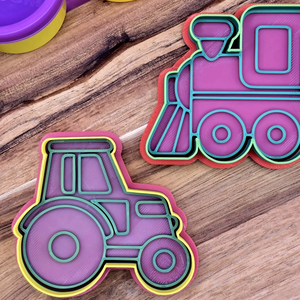  3D Nyomtatott Traktor és Gőzmozdony Süteménykiszúró Szett (2 darabos), Otthon & Életmód, Konyhafelszerelés, tálalás, Sütés, főzés, Sütikiszúró, , Nálatok is a hatalmas kerekű traktorok és a zakatoló vonatok a legnagyobb kedvencek? A PrintPointCo..., MESKA