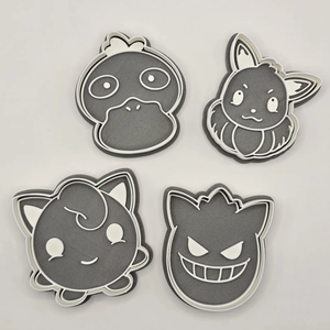  3D Nyomtatott Pokémon Süteménykiszúró Szett (4 darabos) - Meska.hu