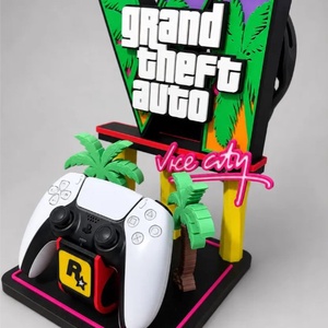 GTA VI x Vice City PS5 kontroller tartó . - otthon & életmód - tárolás & rendszerezés - kontroller tartók - Meska.hu