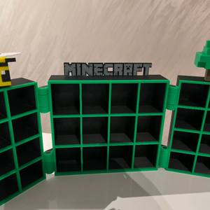 Minecraft gyűjtői polc és minifigura  állvány - otthon & életmód - dekoráció - asztal és polc dekoráció - dekorációs tál, tartó - Meska.hu