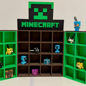 Minecraft Creeper mintás kinyitható gyűjtői polc - Meska.hu