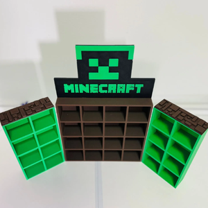 Minecraft Creeper mintás kinyitható gyűjtői polc - otthon & életmód - dekoráció - asztal és polc dekoráció - dekorációs tál, tartó - Meska.hu