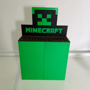 Minecraft Creeper mintás kinyitható gyűjtői polc - otthon & életmód - dekoráció - asztal és polc dekoráció - dekorációs tál, tartó - Meska.hu