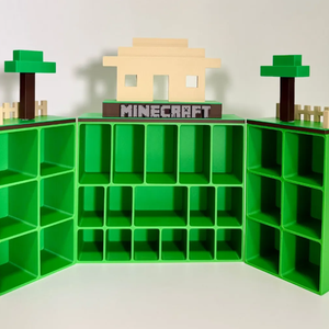 Minecraft falu és tájképi kinyitható gyűjtői polc minifiguráknak - Meska.hu