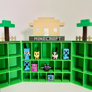 Minecraft falu és tájképi kinyitható gyűjtői polc minifiguráknak - otthon & életmód - dekoráció - asztal és polc dekoráció - dekorációs tál, tartó - Meska.hu