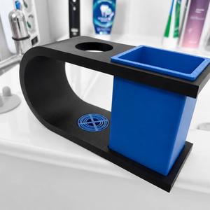 Minimál stílusú  Oral-B iO fogkefe és fogkrém rendszerező  - otthon & életmód - fürdőszoba - fürdőszobai tároló - Meska.hu