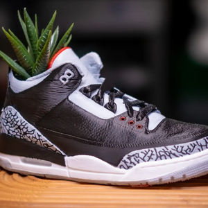 Air Jordan 3 Retro Black Cement Sneaker Kaspó és Tároló - Meska.hu