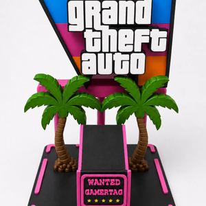 Grand Theft Auto VI Prémium Kontrollertartó Állvány � Vice City Neon Edition - otthon & életmód - tárolás & rendszerezés - kontroller tartók - Meska.hu