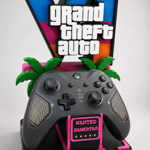 Grand Theft Auto VI Prémium Kontrollertartó Állvány � Vice City Neon Edition - otthon & életmód - tárolás & rendszerezés - kontroller tartók - Meska.hu
